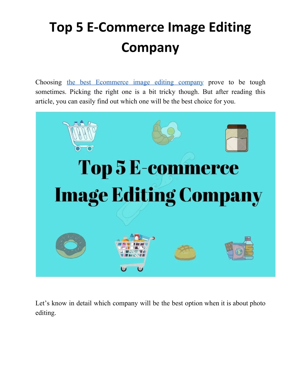 top 5 e commerce image editing company