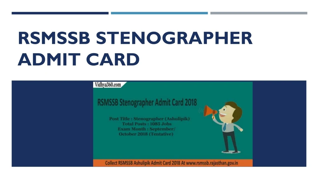rsmssb stenographer admit card