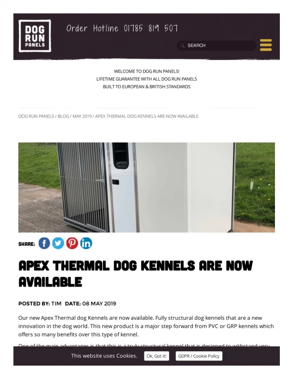 Apex Thermal Dog Kennels are Now Available - Dog Run Panels