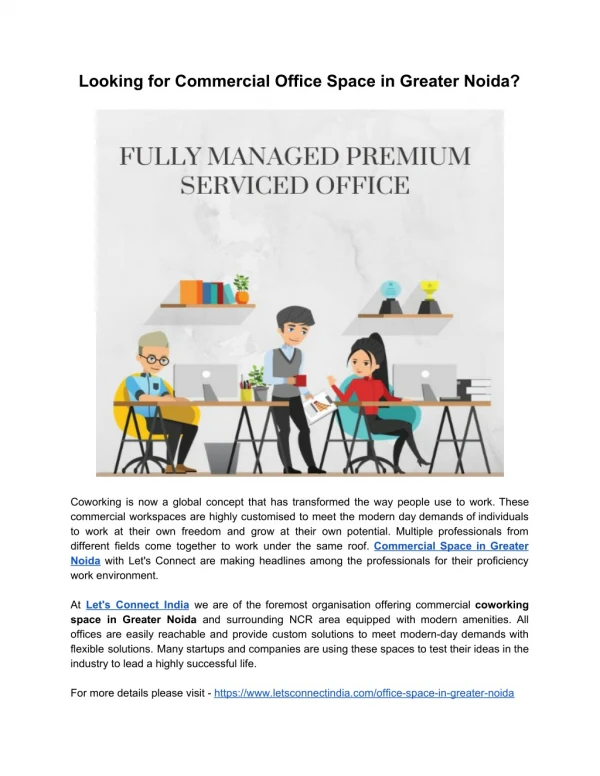 looking for commercial office space in greater