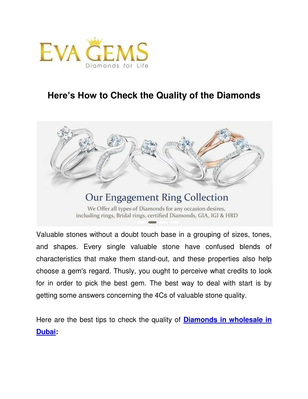 here s how to check the quality of the diamonds