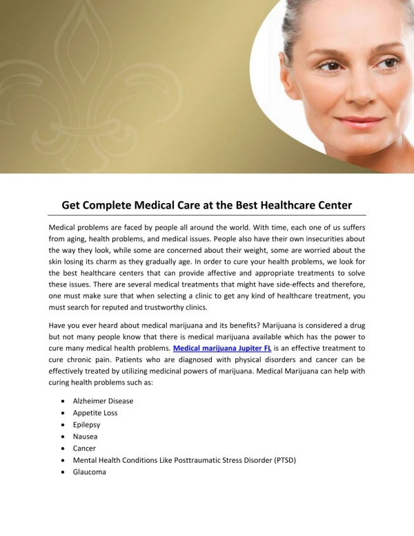 Get Complete Medical Care at the Best Healthcare Center