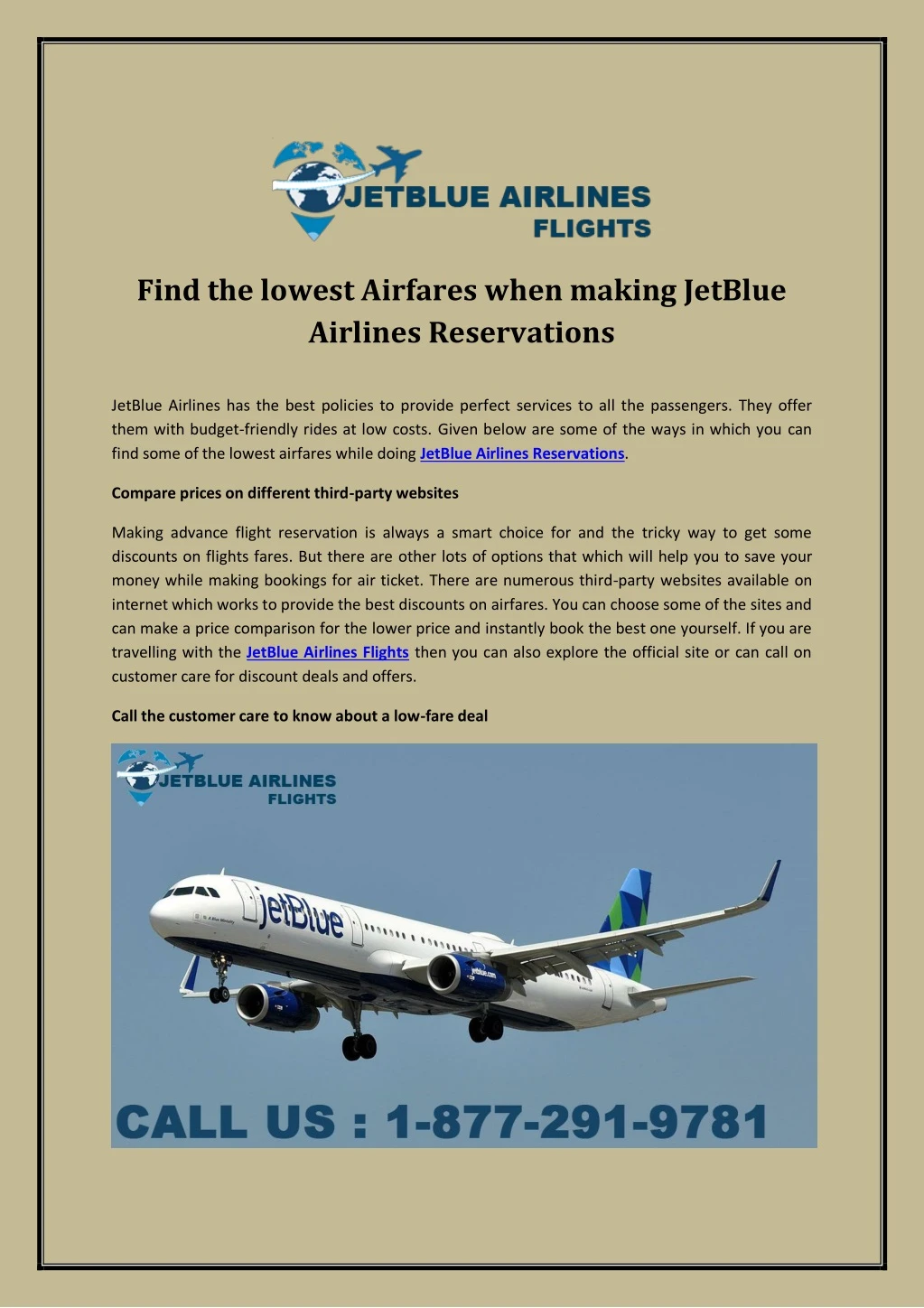 find the lowest airfares when making jetblue