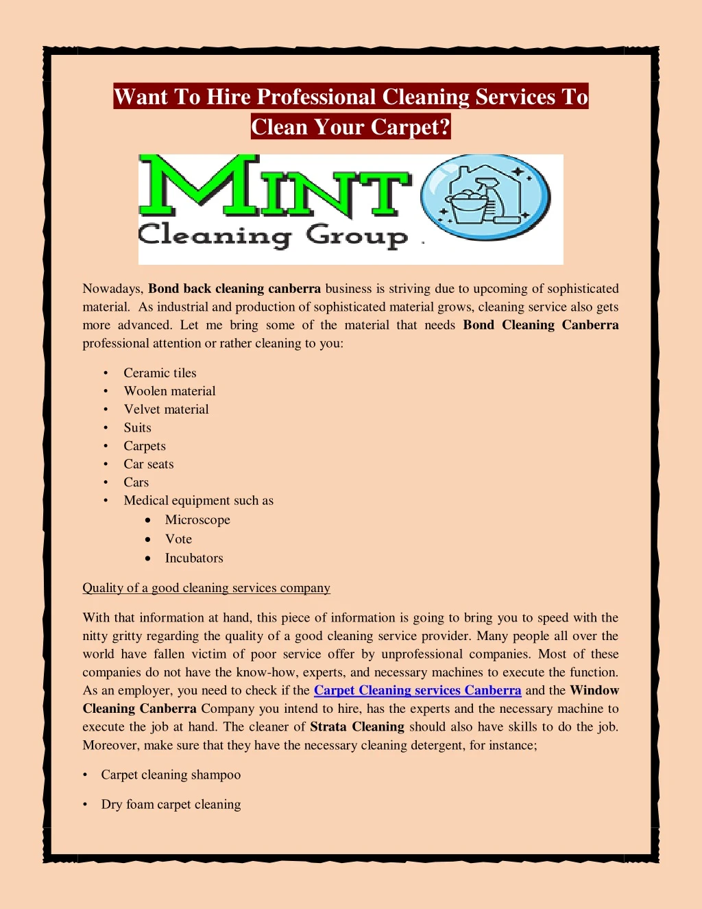 want to hire professional cleaning services