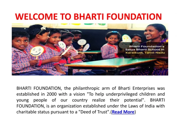 Bharti Foundation | Free Education in India | Best NGO in India | Mid Day Meal | Girls Education in India | Education N