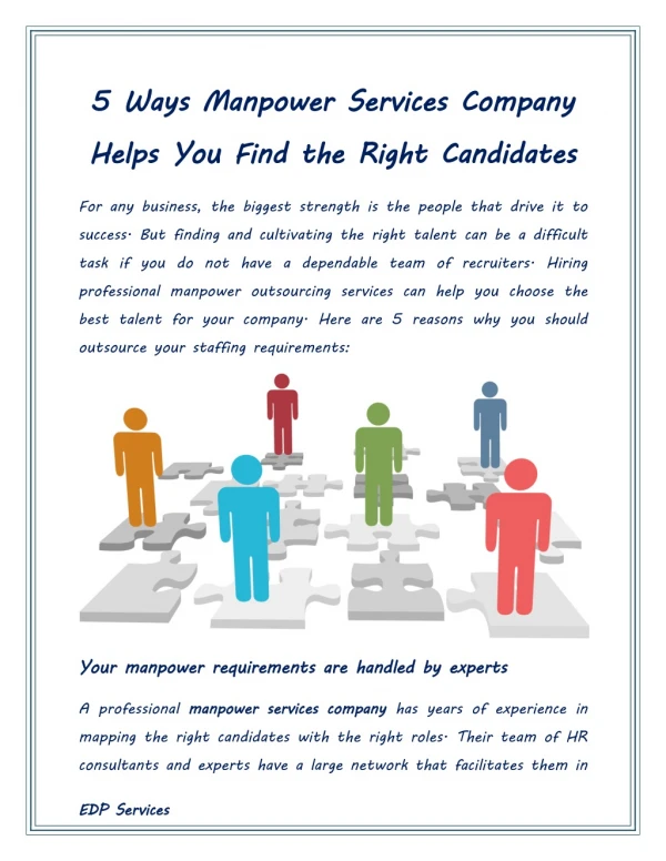 5 Ways Manpower Services Company Helps You Find the Right Candidates