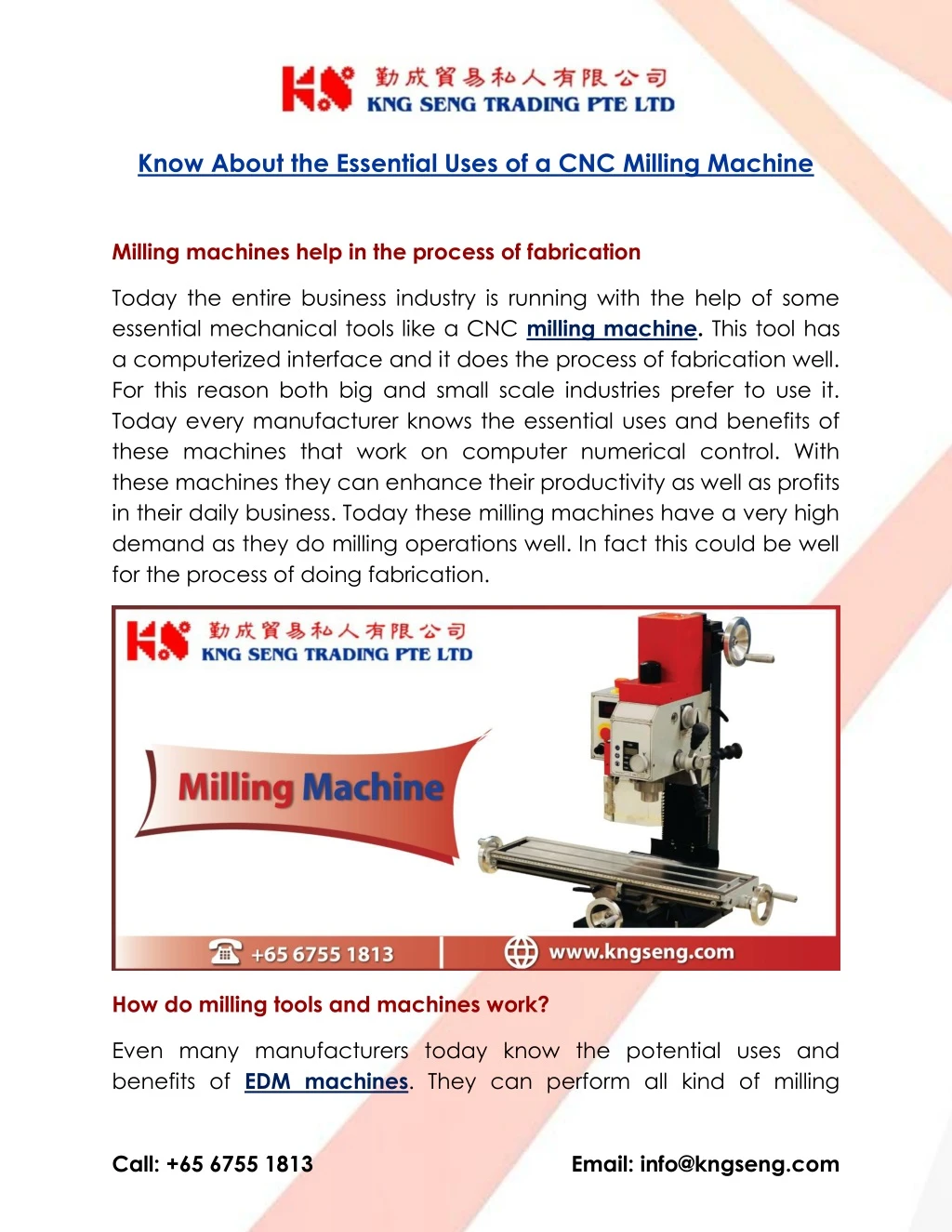 know about the essential uses of a cnc milling