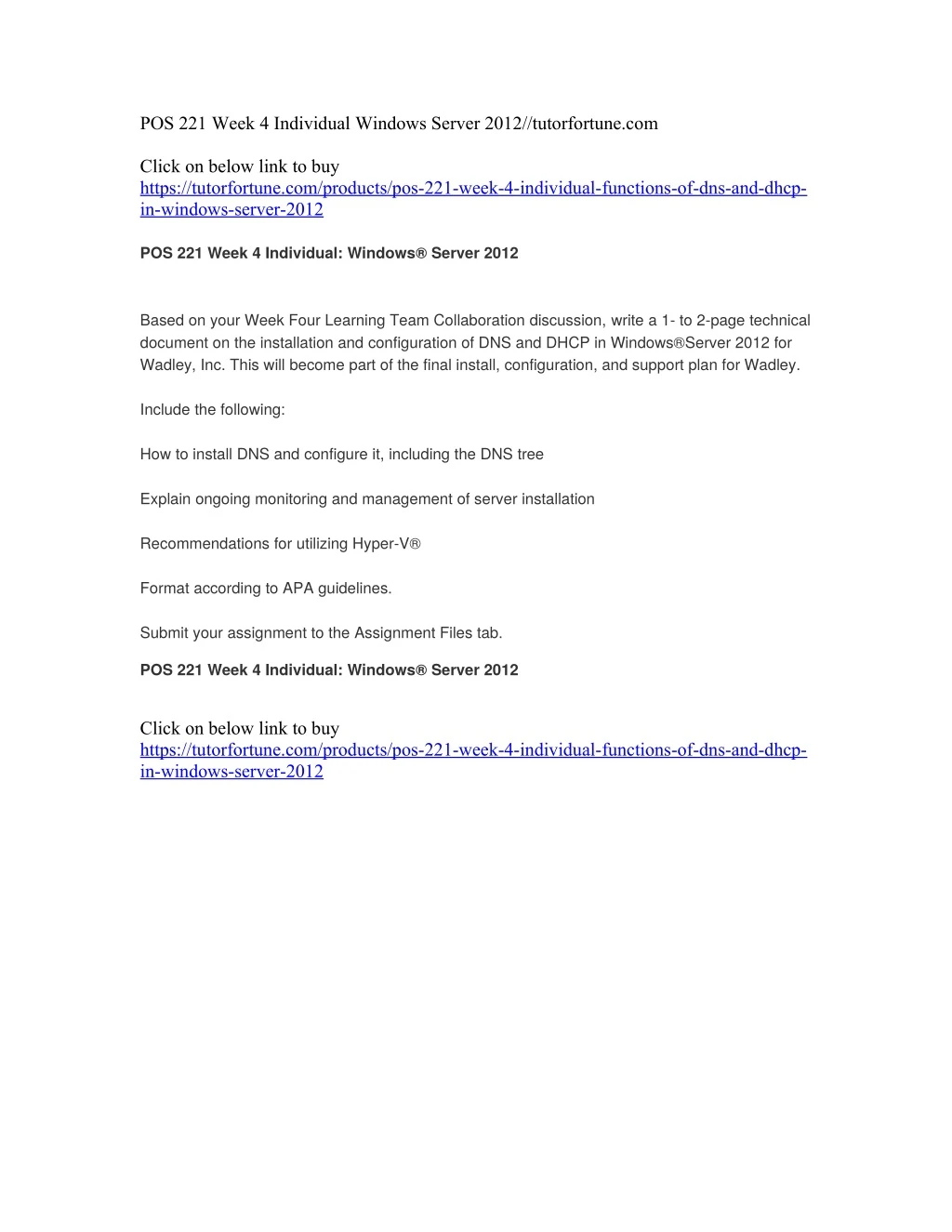 pos 221 week 4 individual windows server 2012