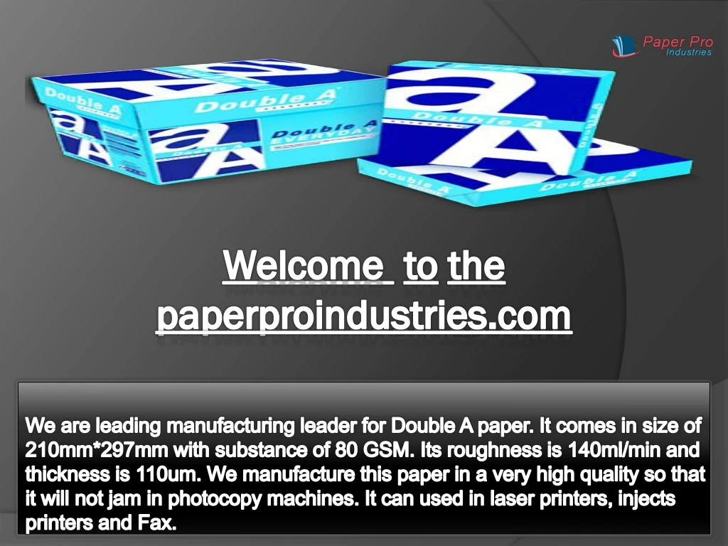 w elcome to the paperproindustries com