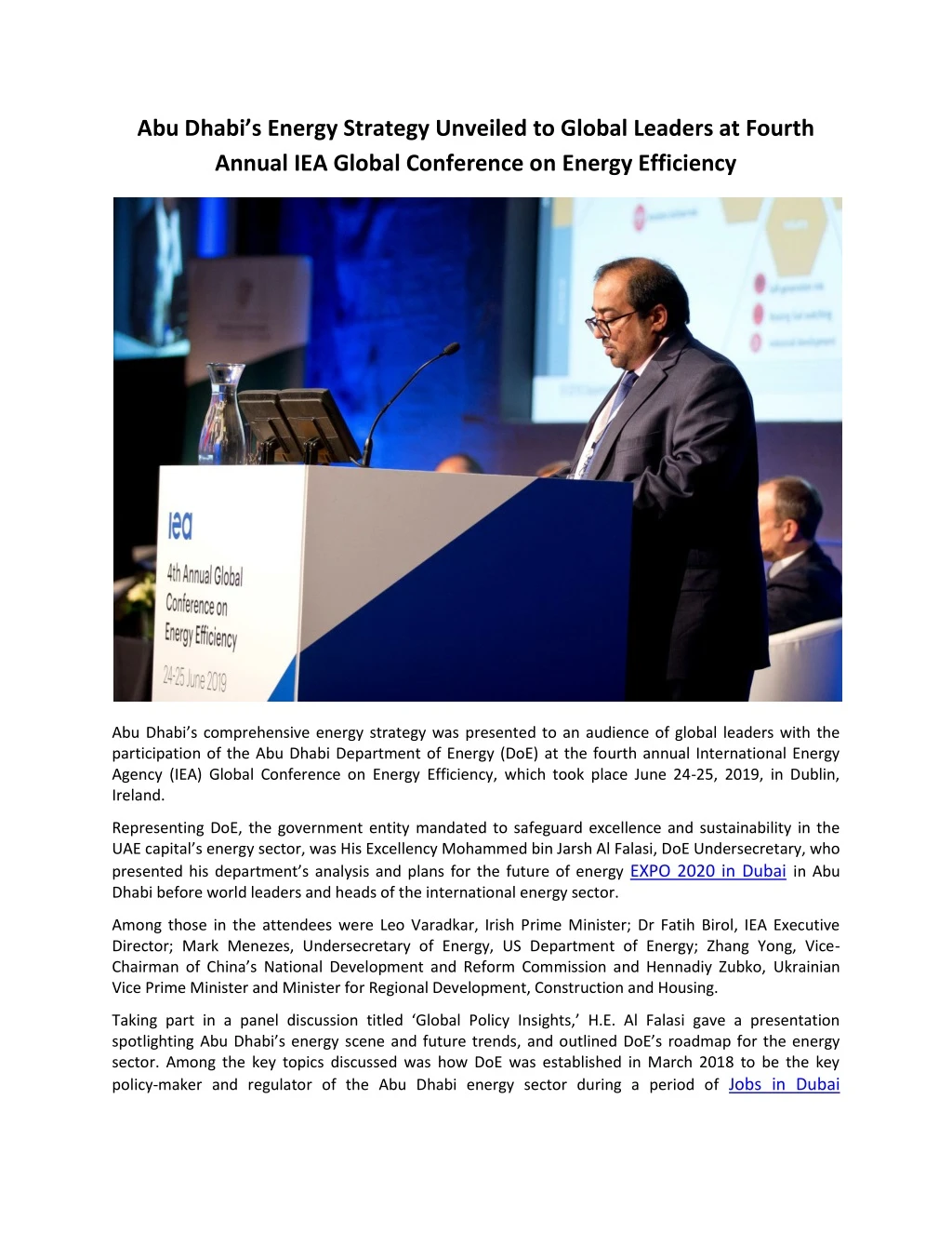 abu dhabi s energy strategy unveiled to global