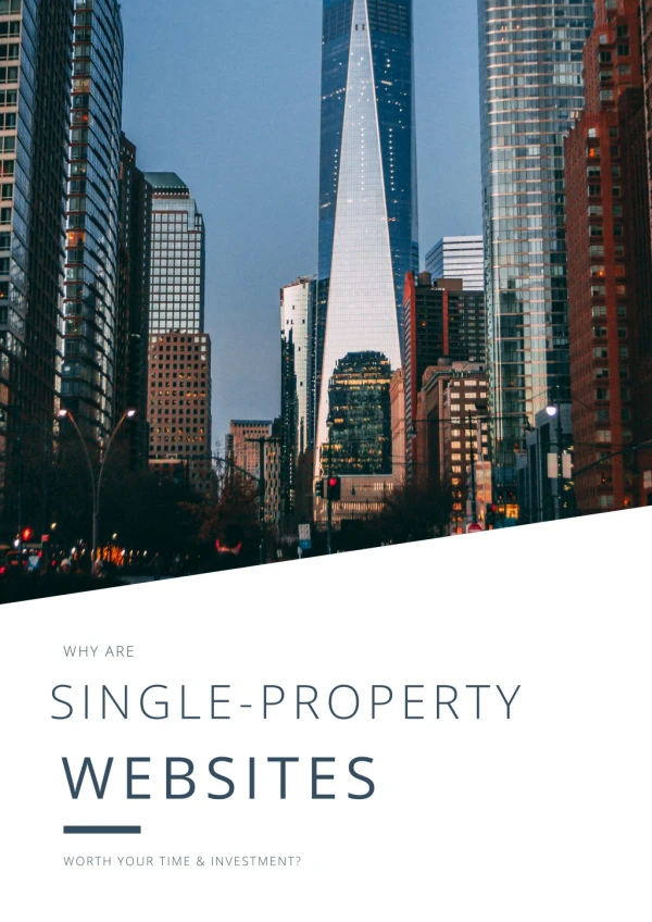 Why Are Single-Property Websites Worth Your Time & Investment?