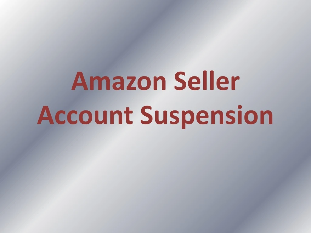 amazon seller account suspension