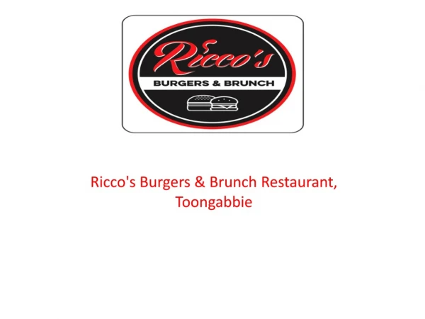 20% Off -Ricco's Burgers & Brunch-Toongabbie - Order Food Online