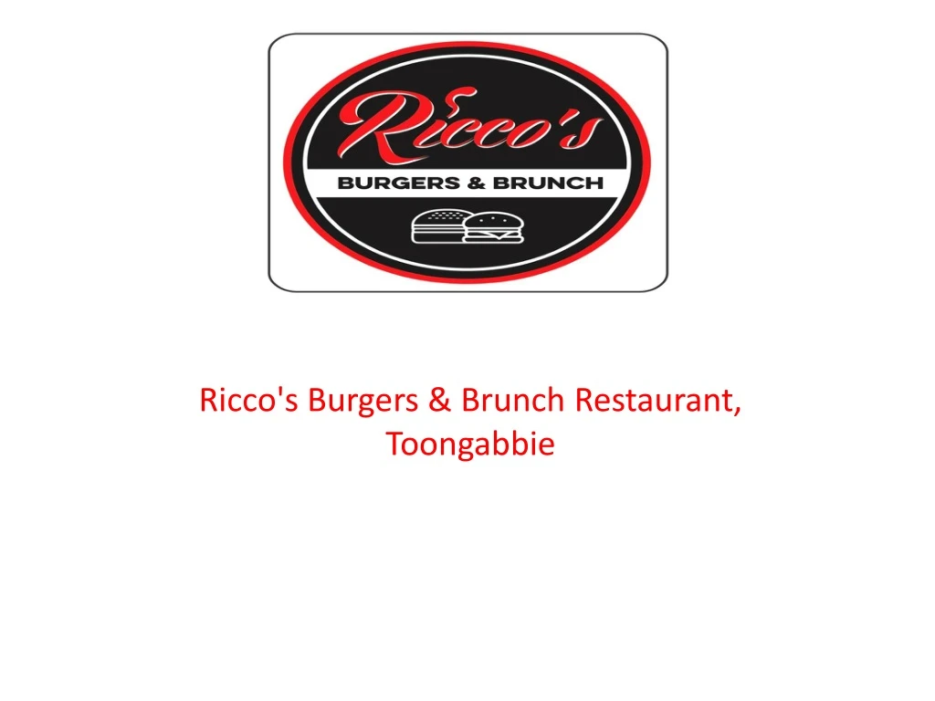 ricco s burgers brunch restaurant toongabbie