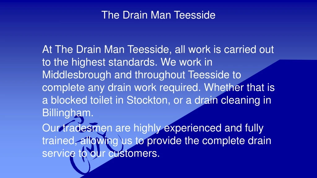 the drain man teesside