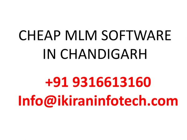 Cheap Mlm Software in Chandigarh 9316613160