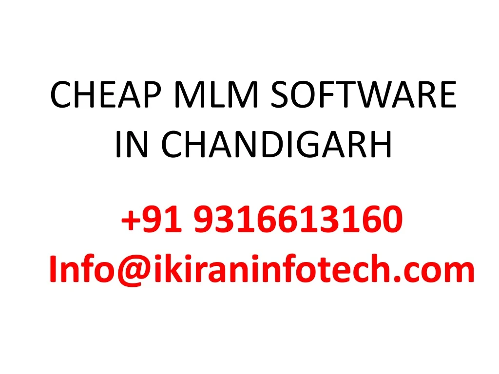 cheap mlm software in chandigarh