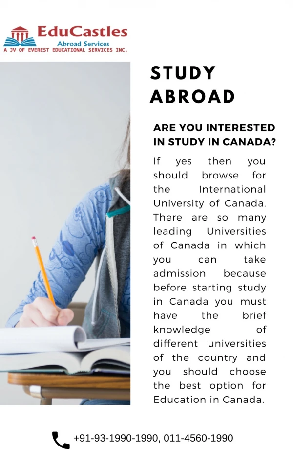 Are you interested in Study in Canada ?