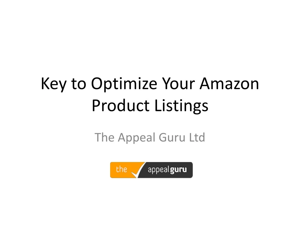 key to optimize your amazon product listings