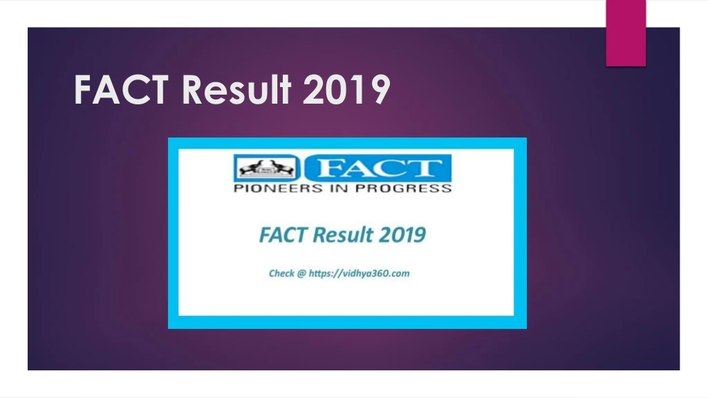 fact result 2019