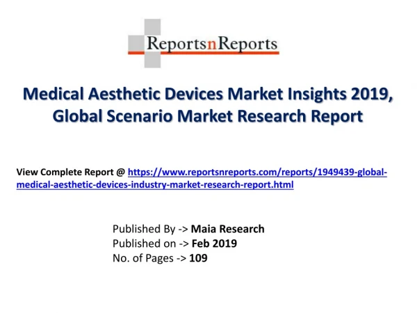 Global Medical Aesthetic Devices Industry with a focus on the Chinese Market