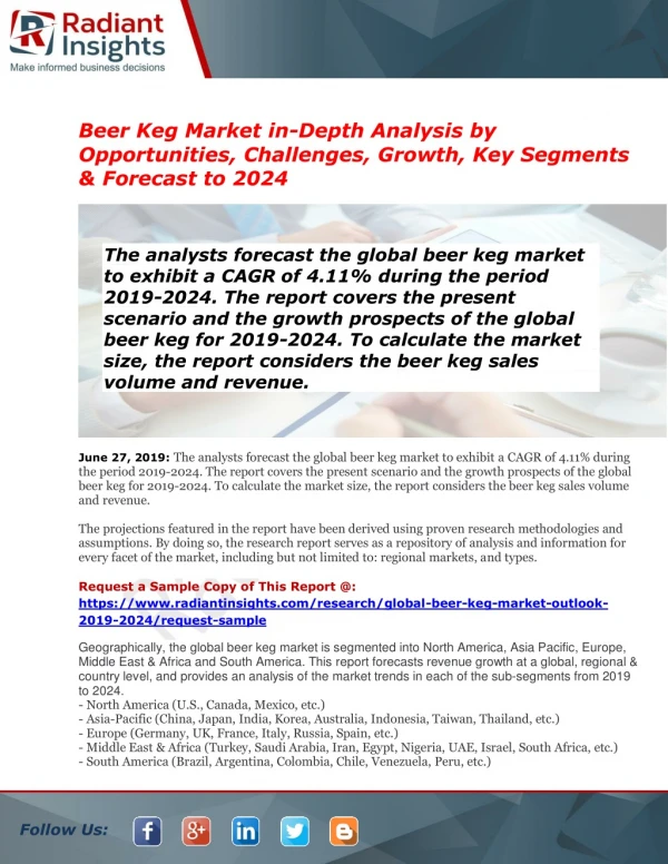 Global Beer Keg Market Production, Sales, Consumption and Growth by 2024