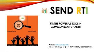 Online RTI Application | File RTI Application Online | Apply RTI Online | RTI Online Status | Send RTI - slide 1