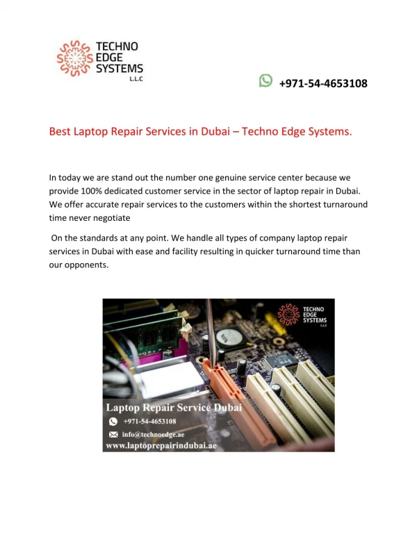 HP or any branded laptop repair in Dubai - We Done It.