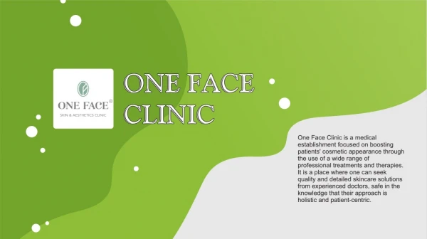 Laser for pigmentation from One Face Clinic
