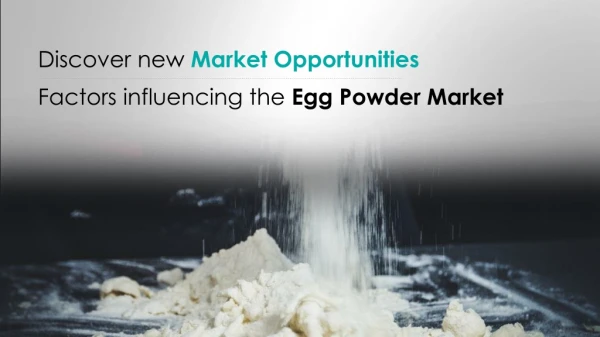 Egg Powder Market Analysis 2019-2023