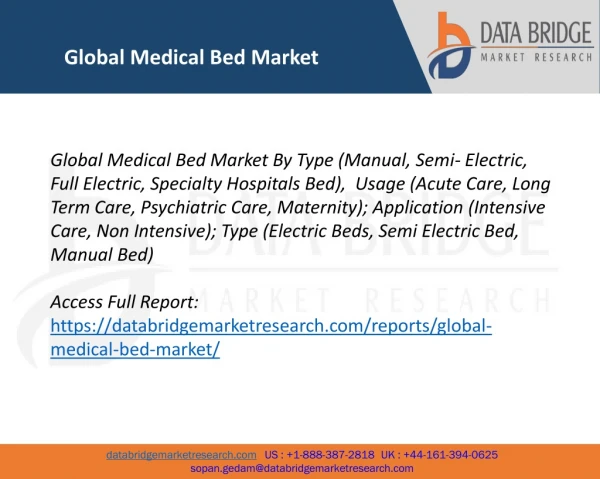 Global Medical Bed Market – Industry Trends & Forecast to 2026