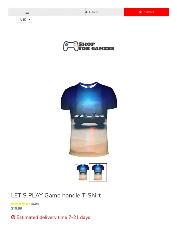LET'S PLAY Game handle T-Shirt | Shop For Gamers