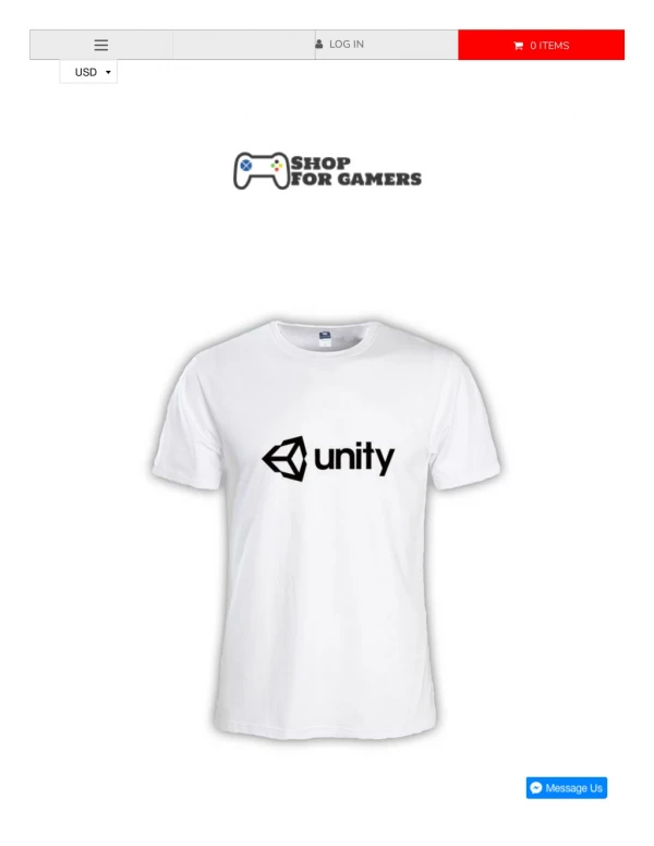 Unity T-Shirt | Shop For Gamers