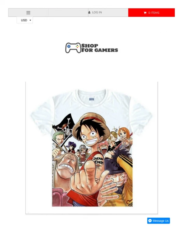 Anime One Piece T-Shirt | Shop For Gamers