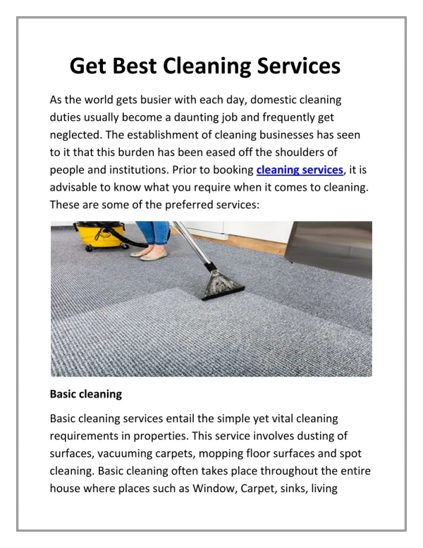 Get Best Cleaning Services in Yarm