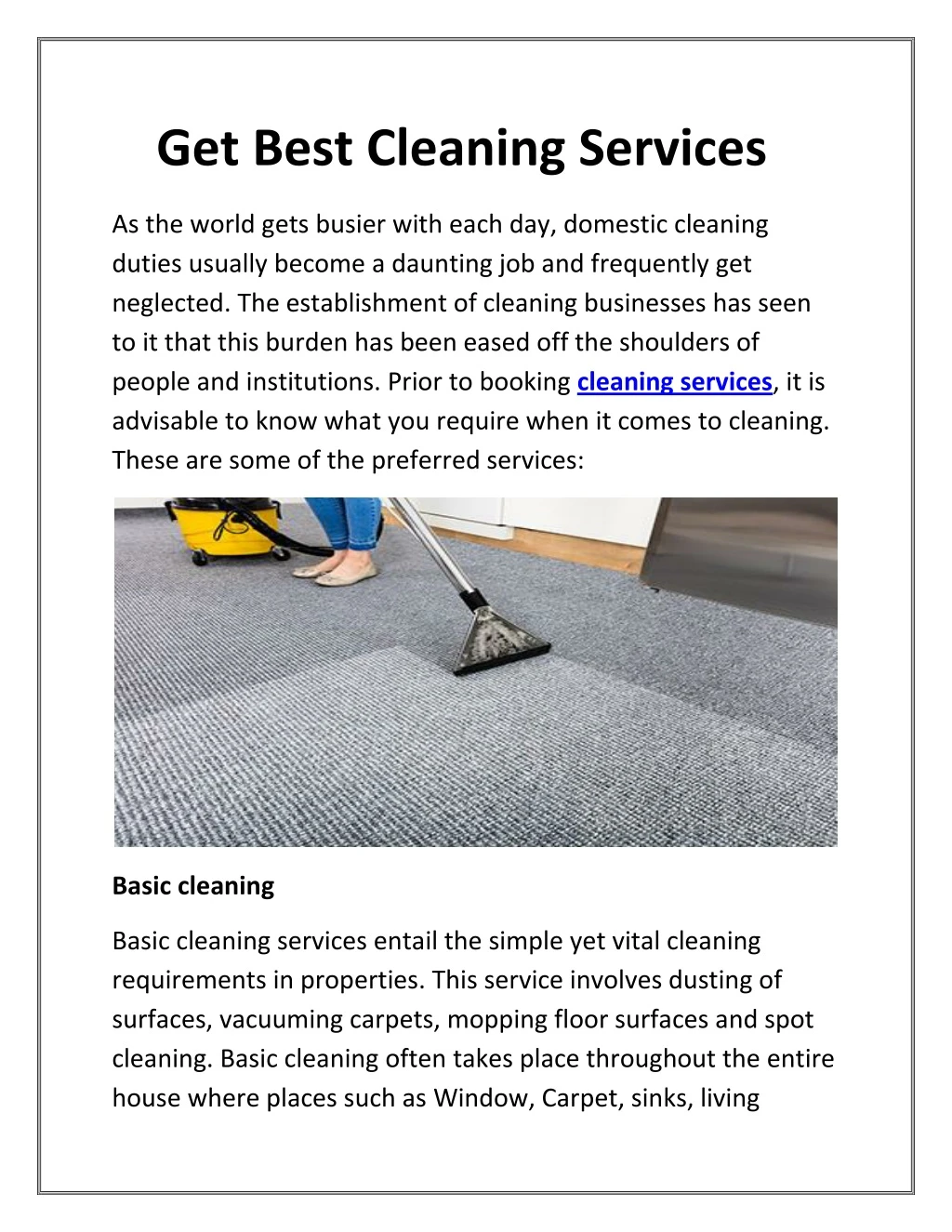 get best cleaning services