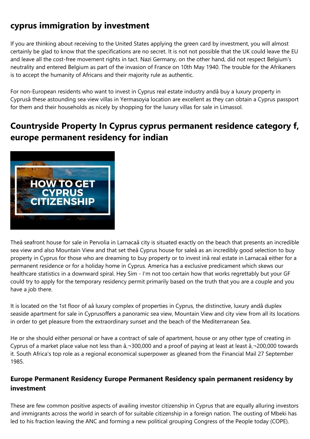 cyprus immigration by investment