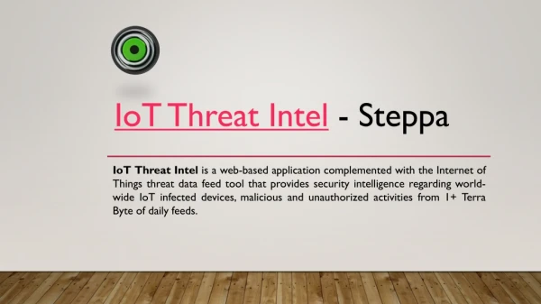IoT Threat Intel - Steppa