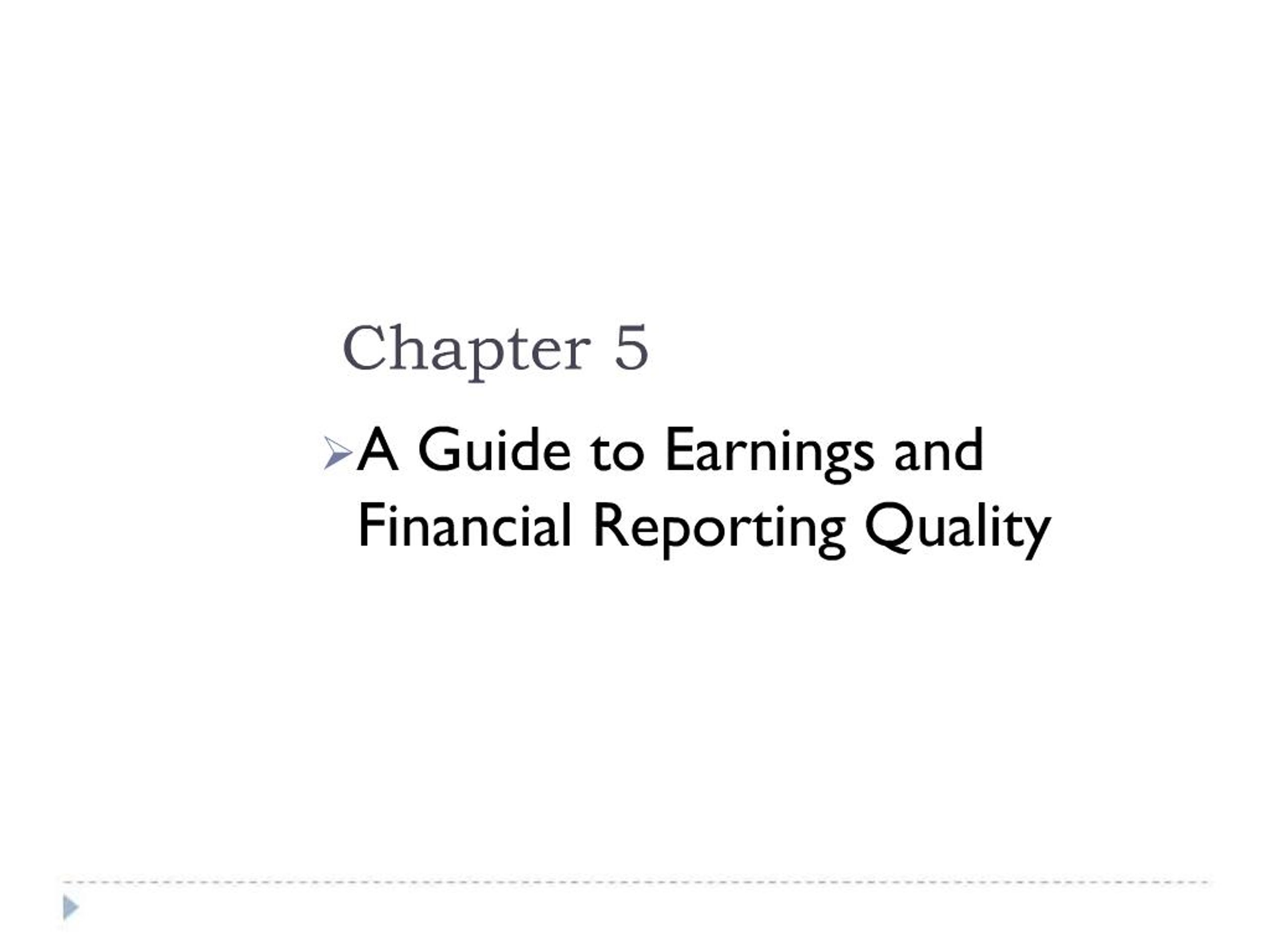 PPT - A Guide to Earnings and Financial Reporting Quality PowerPoint ...