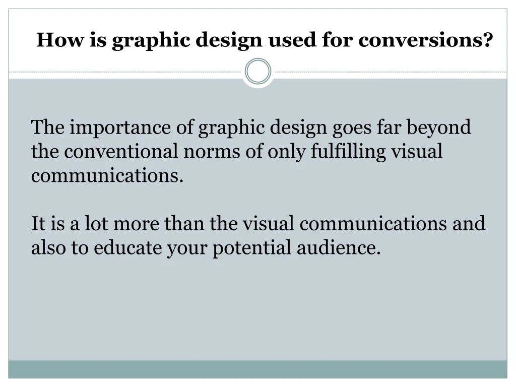 how is graphic design used for conversions