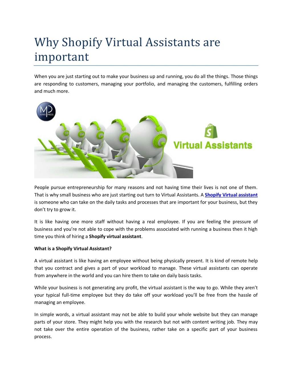 why shopify virtual assistants are important