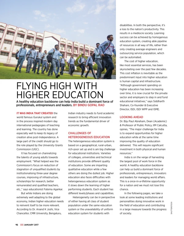 FLYING HIGH WITH HIGHER EDUCATION