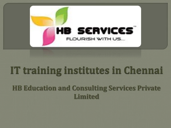 IT training institutes in Chennai