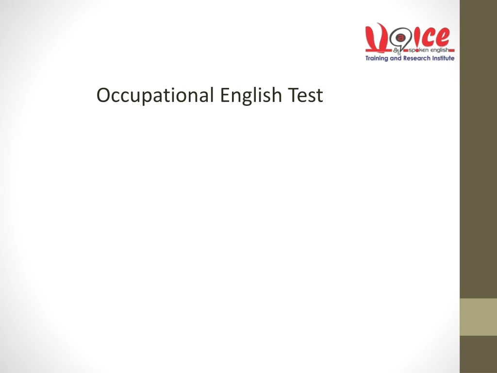 occupational english test
