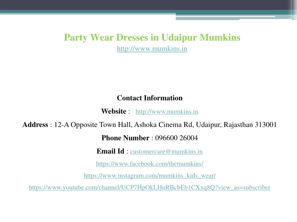 party wear dresses in udaipur mumkins http