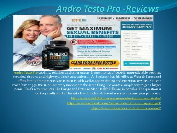 Andro Testo Pro - No Side-Effects For Male Enchenment