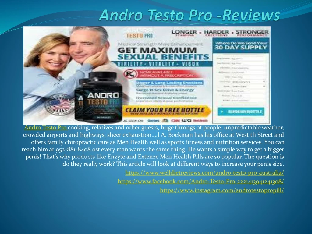 andro testo pro cooking relatives and other