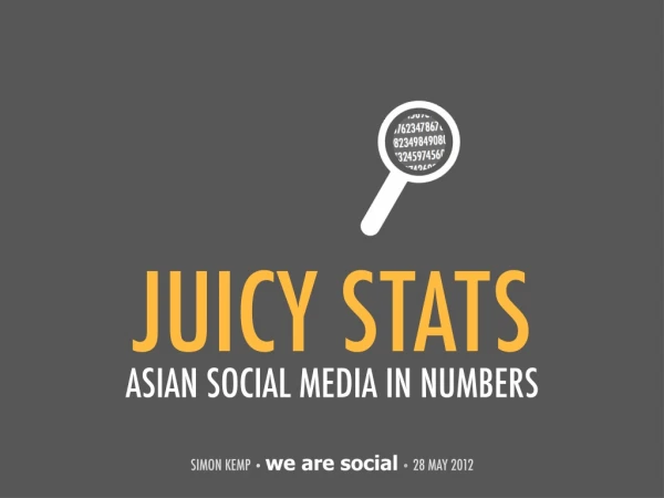 Digital 2012 Juicy Stats - Digital in Asia (May 2012)