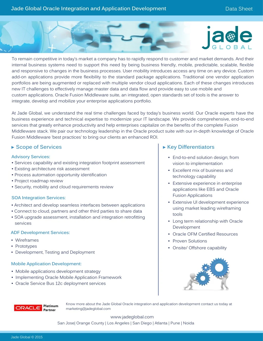 jade global oracle integration and application