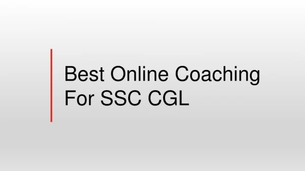 SSC CGL Coaching Online in Hyderabad